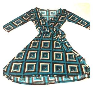 Peaches N Cream Printed Wrap Dress